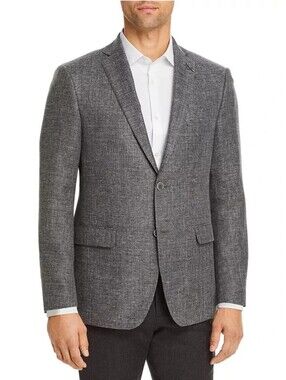 John Varvatos Men's Grey Tweed Two-Button Sport Coat